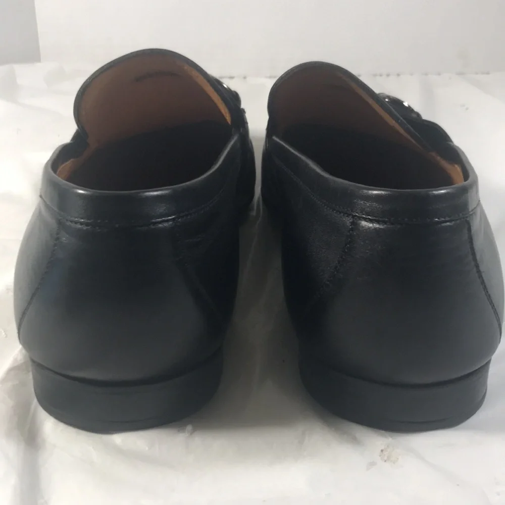 Magnanni Mens  Black Leather Naza Bit  Slip On  Loafers